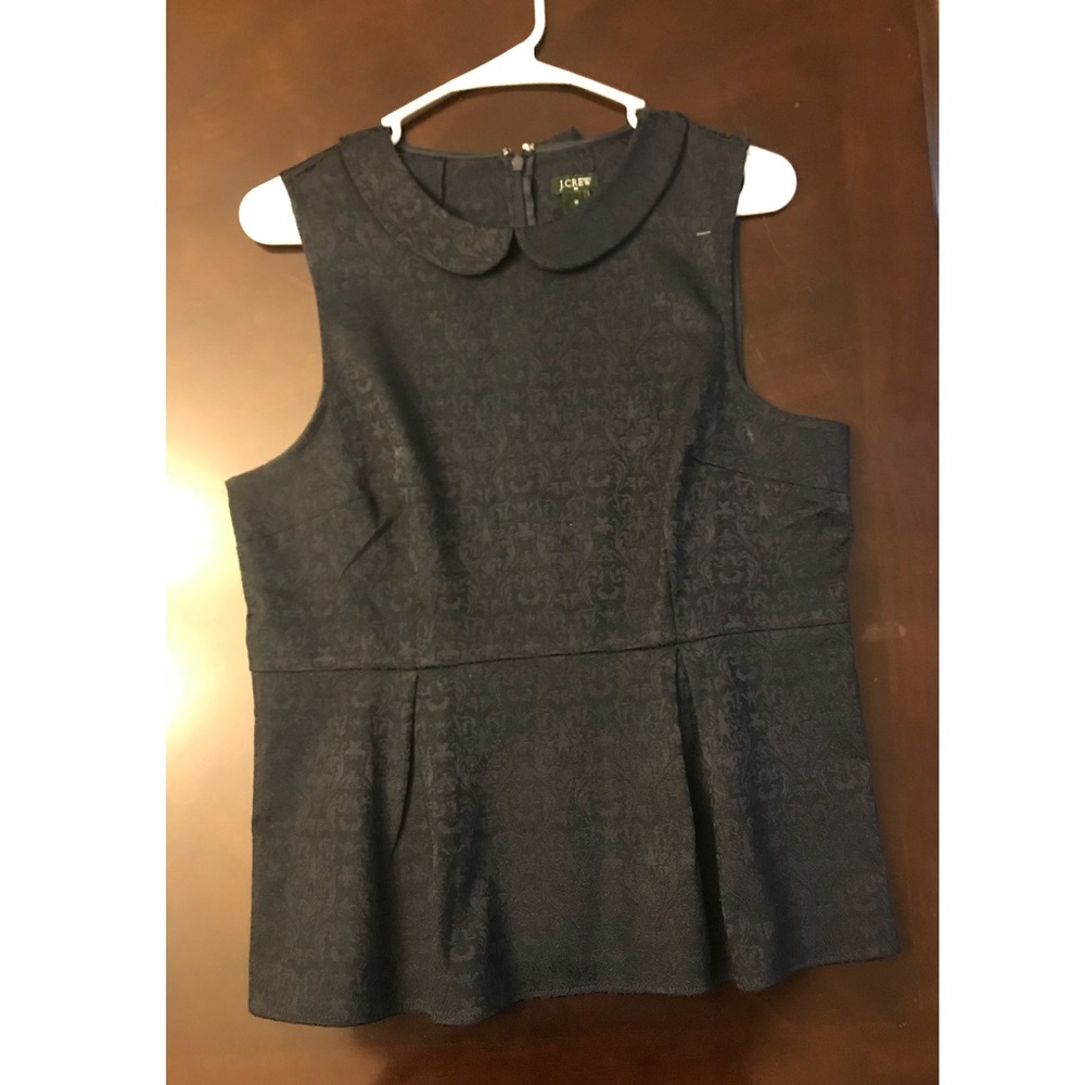 J crew navy peplum shirt